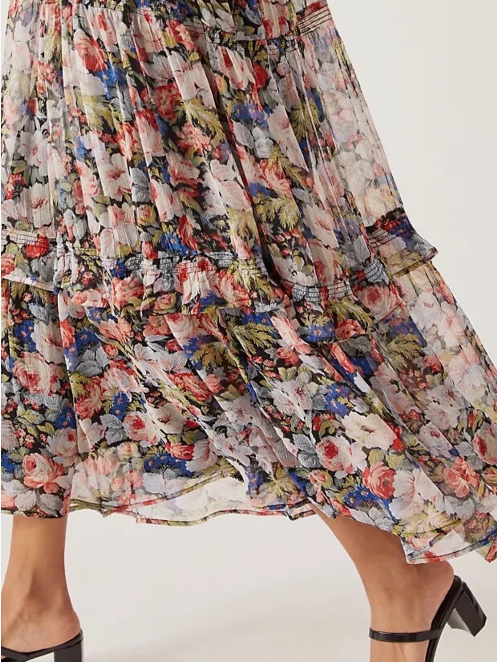 Anthropologie The Marais Printed Chiffon Maxi Dress - Picture 2 of 16